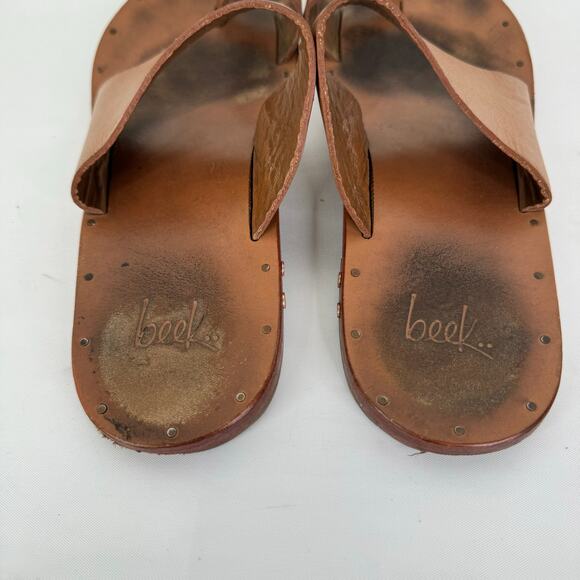 Beek Finch Handmade Leather Sandals with Toe Ring Size 6 - Picture 8 of 10